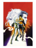 Sable & Fortune #1 Cover: Silver Sable, Fortune and Dominic Fighting Plakater av John Burns Sable & Fortune #1 Cover: Silver Sable, Fortune and Dominic Fighting Plakater av John Burns
