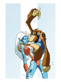 New Warriors 2 Cover: Namorita and Speedball Flying Posters by Skottie Young