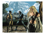 Wolverine 55 Group: Cyclops, Wolverine, Emma Frost and Sabretooth Fighting Posters by Bianchi Simone
