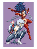 New Mangaverse 3 Cover: Black Cat and Elektra Prints by Tommy Ohtsuka