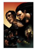 X-Force 11 Cover: Wolverine, Angel, Warpath and Selene Poster von Clayton Crain