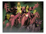 New Mutants 7 Group: Jetstream, Roulette, Beef, Tarot, Catseye and Bevatron Affiches par Diogenes Neves