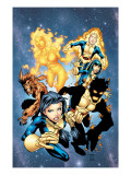New Mutants 13 Cover: Sunspot, Wolfsbane, Cannonball, Karma, Wind Dancer and New Mutants Poster by Green Randy