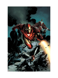 Iron Man 85 Cover: Iron Man, Falcon, Wasp, Ant-man, Black Panther and Avengers Prints by Epting Steve
