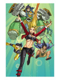 Big Hero 6 1 Group: Honey Lemon, Go-Go Tomago, Wasabi No-Ginger, Fred, Baymax and Hiro Takachiho Posters by David Nakayama