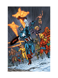 Avengers/Invader 11 Group: Captain America, Human Torch, Toro and Black Widow Poster by Sadowski Steve