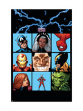 Marvel Adventures The Avengers 25 Cover: Captain America Prints by Kirk Leonard