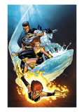 Ultimate X-Men 57 Cover: Grey, Jean, Iceman, Cyclops and Shadowcat Fighting Print