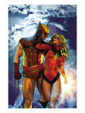 Dark Wolverine #81 Cover: Wolverine and Ms. Marvel Posters av Brandon Peterson Dark Wolverine #81 Cover: Wolverine and Ms. Marvel Posters av Brandon Peterson