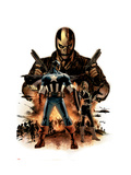 Captain America 16 Cover: Captain America, Crossbones and Sin Print by Mike Perkins
