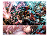 Guardians of the Galaxy # 14 Group: Black Bolt, Lockjaw and Warlock Plakat av Brad Walker