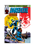 Daredevil #160 Cover: Bullseye, Black Widow and Daredevil Charging Poster van Frank Miller Daredevil #160 Cover: Bullseye, Black Widow and Daredevil Charging Poster van Frank Miller