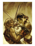 Thor Son Of Asgard 7 Cover: Sif and Thor Poster