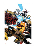 New Avengers 56 Cover: Wolverine, Daken, Captain America and Iron Patriot Poster par Immonen Stuart