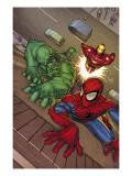 Marvel Adventures Super Heroes #3 Cover: Spider-Man, Hulk and Iron Man Posters tekijänä Roger Cruz Marvel Adventures Super Heroes #3 Cover: Spider-Man, Hulk and Iron Man Posters tekijänä Roger Cruz
