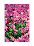 Marvel Adventures Hulk 15 Cover: Hulk and Leader Prints by Santacruz Juan