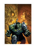 Incredible Hulk 108 Cover: Hulk, Miek, Jones and Rick Poster by Land Greg