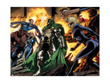 Fantastic Four 553 Group: Dr. Doom, Mr. Fantastic, Thing, Invisible Woman and Human Torch Art par Pelletier Paul