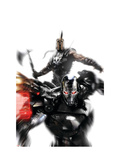 War Machine 4 Cover: War Machine and Ares Fighting Posters par Mattina Francesco