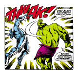 Marvel Comics Retro: The Incredible Hulk Comic Panel, Fighting, Thwak! Poster