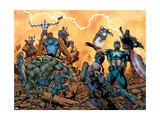 Ultimate Comics Avengers 1 Cover: Hawkeye, Captain America, Nick Fury and Iron Man Affiches par Carlos Pacheco