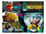 Marvel Comics Presents 3 Cover: Wolverine, Marvel Comics and Thor Crouching Poster par John Buscema