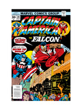 Captain America And The Falcon 201 Cover: Captain America and Falcon Crouching Poster by Jack Kirby
