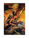 Skaar: Son Of Hulk Cover: Skaar and Omaka Poster par Ron Garney