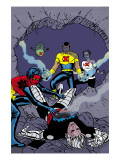 X-Statix 26 Cover: Mr. Sensitive, The Anarchist, Doop and X-Statix Affiches par Michael Allred