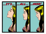 Marvel Comics Retro: Love Comic Panel, Crying, It's All Over! Poster