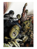 Squadron Supreme 1 Cover: Dr. Spectrum, Nighthawk, Hyperion, Blur, Inertia, Zarda and Shape Poster by Frank Gary