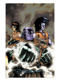 Thanos 12 Cover: Thanos and Gladiator Swimming Poster par Ron Lim
