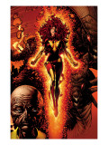 X-Men: Legacy 211 Cover: Dark Phoenix, Brood, Nova and Cassandra Prints by David Finch