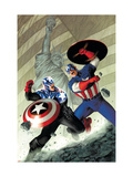 Captain America 40 Cover: Captain America Print by Epting Steve