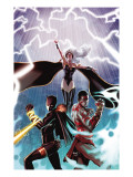 Black Panther 10 Cover: Storm, Black Panther and TChalla Kunstdrucke von Paul Renaud