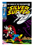 Marvel Comics Retro: Silver Surfer Comic Book Cover 4, Thor Poster