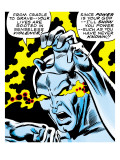 Marvel Comics Retro: Silver Surfer Comic Panel, Unleashing Power Giclée-Druck