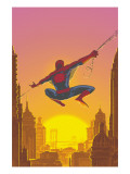 Spectacular Spider-Man #27 Cover: Spider-Man Swinging Poster av Mark Buckingham Spectacular Spider-Man #27 Cover: Spider-Man Swinging Poster av Mark Buckingham