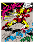 Marvel Comics Retro: The Invincible Iron Man Comic Panel, Fighting and Deflecting Posters
