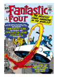 Marvel Comics Retro: Fantastic Four Family Comic Book Cover 3, Flying Prints