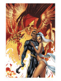 Black Panther 5 Cover: Black Panther and Storm Prints by J. Scott Campbell