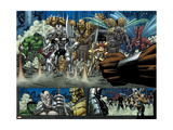 World War Hulk 2 Group: Hulk, Hiroim, Korg, Elloe Kaifi, Miek and No-Name Prints by Romita Jr. John