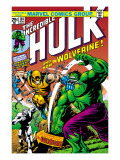 Marvel Comics Retro: The Incredible Hulk Comic Book Cover 181, with Wolverine and the Wendigo Kunstdrucke