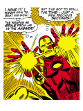 Marvel Comics Retro: The Invincible Iron Man Comic Panel, Fighting and Shooting Posters