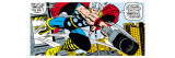 Marvel Comics Retro: Mighty Thor Comic Panel, Flying and Jumping Print