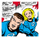 Marvel Comics Retro: Fantastic Four Comic Panel, Mr. Fantastic, Invisible Woman Kunstdrucke
