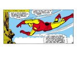 Marvel Comics Retro: The Invincible Iron Man Comic Panel, Flying Posters