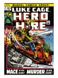 Marvel Comics Retro: Luke Cage, Hero for Hire Comic Book Cover 3, Mace in Helicopter Posters