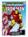 Marvel Comics Retro: The Invincible Iron Man Comic Book Cover 126, Suiting Up for Battle Art