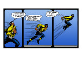 Marvel Comics Retro: Luke Cage, Hero for Hire Comic Panel, Running and Jumping Posters